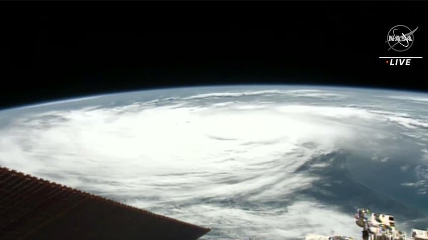 nasa shares live footage of hurricane idalia from international space station