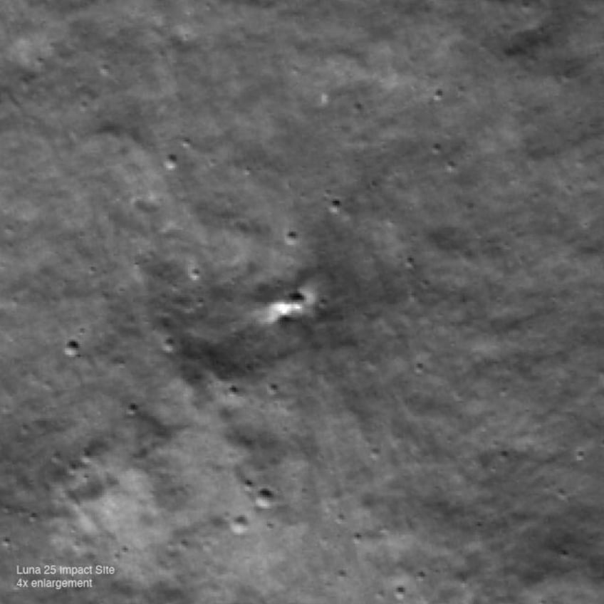 nasa spacecraft around moon spots likely crash site of russias lost lunar lander