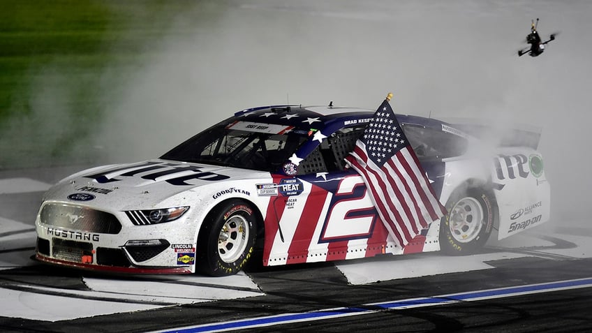 Brad Keselowski in the Miller Lite Ford