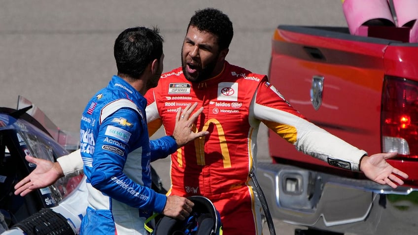 Bubba Wallace and Kyle Larson