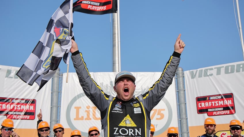 Layne Riggs at Victory Lane