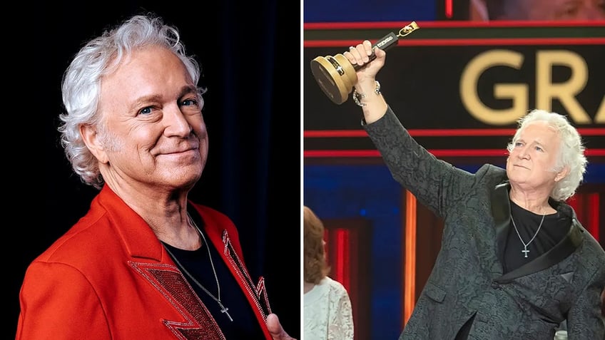 T. Graham Brown smiling and accepting award at the Grand Ole Opry