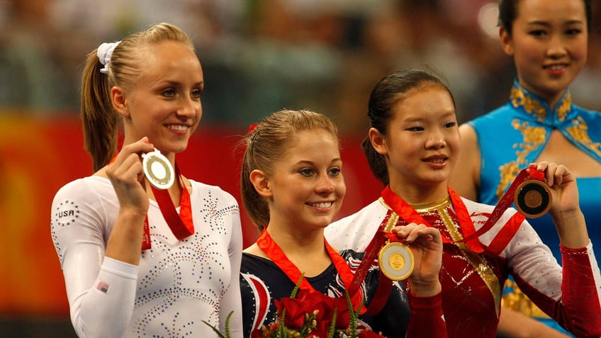 Nastia Liukin with a silver medal