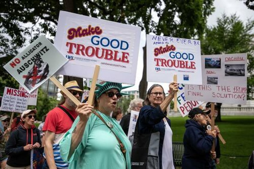 national anti trump good trouble protests fizzle with little fanfare