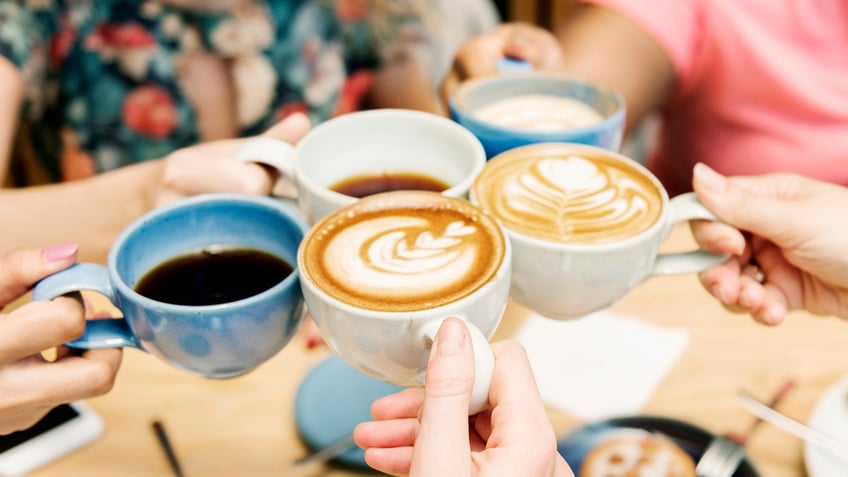 Group of people drinking coffee