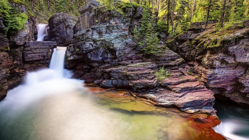 St Mary Falls at Glacier National Park