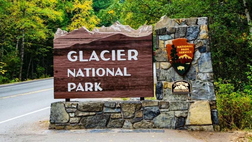 Glacier National Park sign