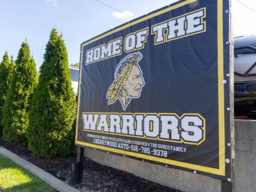 Watagh Warriors signs are seen outside of Wantagh High School Middle School on Monday, Oct