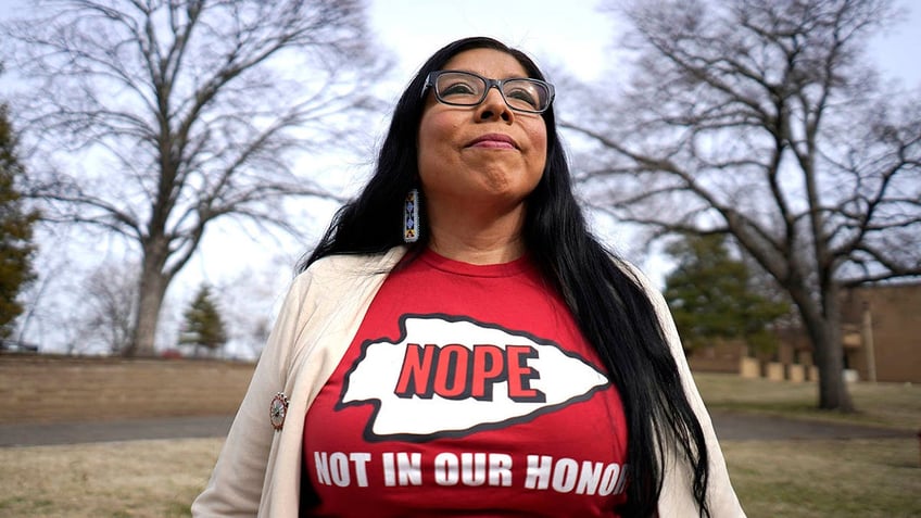 Native American activist poses for a photo