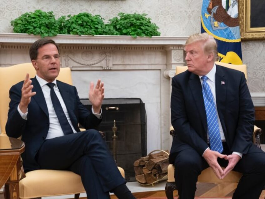 WASHINGTON, DC - JULY 2: U.S. President Donald Trump meets with Netherlands Prime Minster