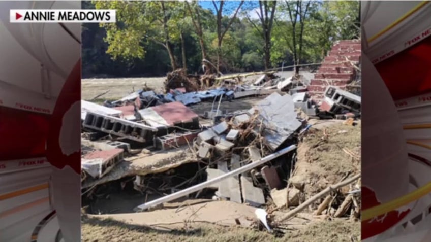 debris from Hurricane Helene