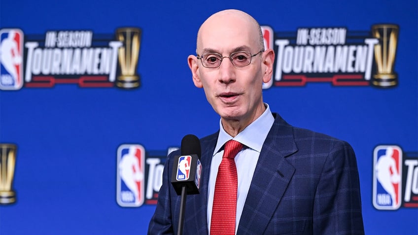 Adam Silver speaks to the media