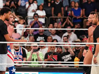NBA rivals Tyrese Haliburton, Jalen Brunson face off at WWE SmackDown