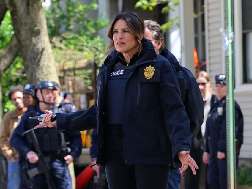 NEW YORK, NY - APRIL 22: Mariska Hargitay is seen on the set of "Law and Order: SVU" on Ap