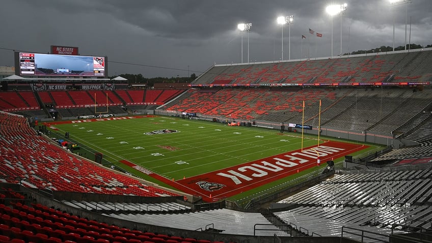 nc states brand new scoreboard shorts out due to lightning storms