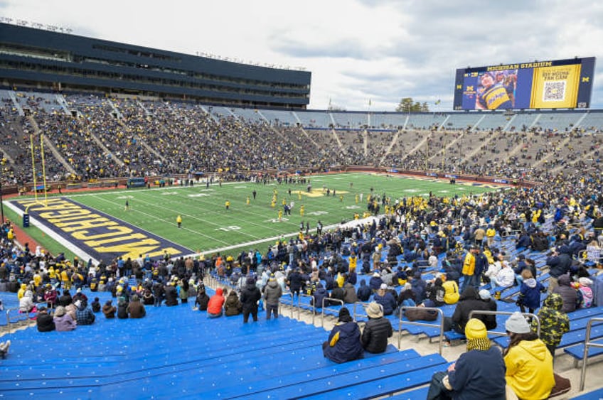 General view of the field during the Spring Football Game at Michigan Stadium on April 20, 2024 in Ann Arbor, Michigan.