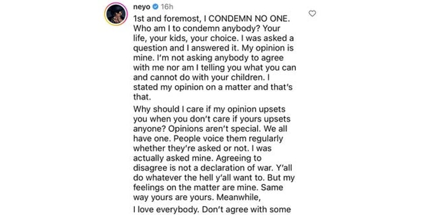 ne yo scolds parents who let kids make life changing gender decisions as minors forgotten their roles