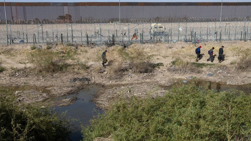 Migrants trying to sneak over the border illegally