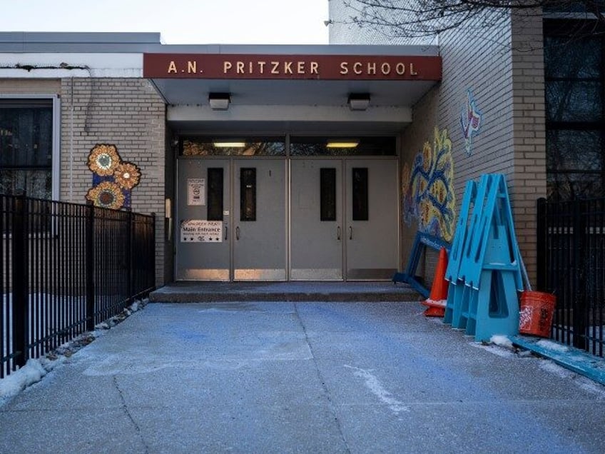 The A.N. Pritzker School closed after classes were canceled in Chicago, Illinois, U.S., on