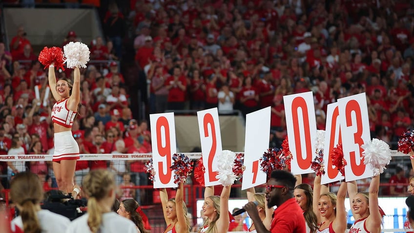 nebraska volleyball sets world record with attendance womens sports are a big deal here