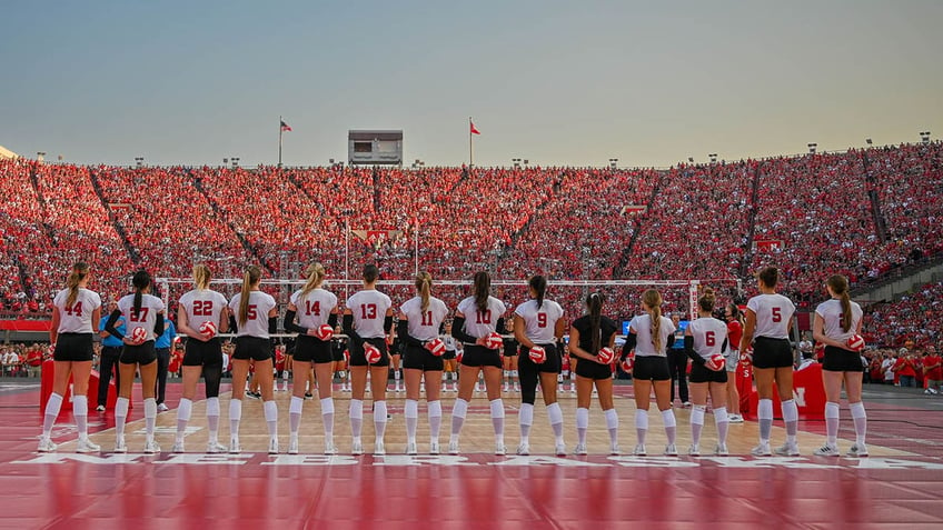 nebraska volleyball sets world record with attendance womens sports are a big deal here