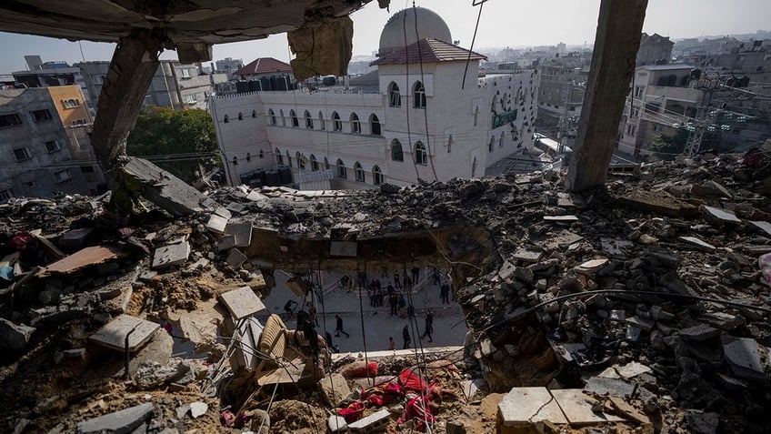 A demolished building