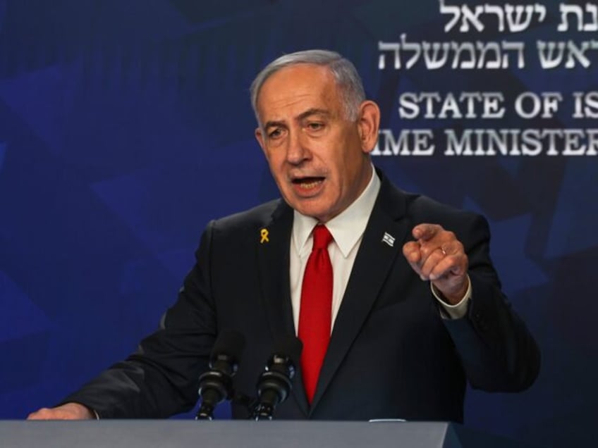 Israeli Prime Minister Benjamin Netanyahu speaks during a press conference in Jerusalem, W