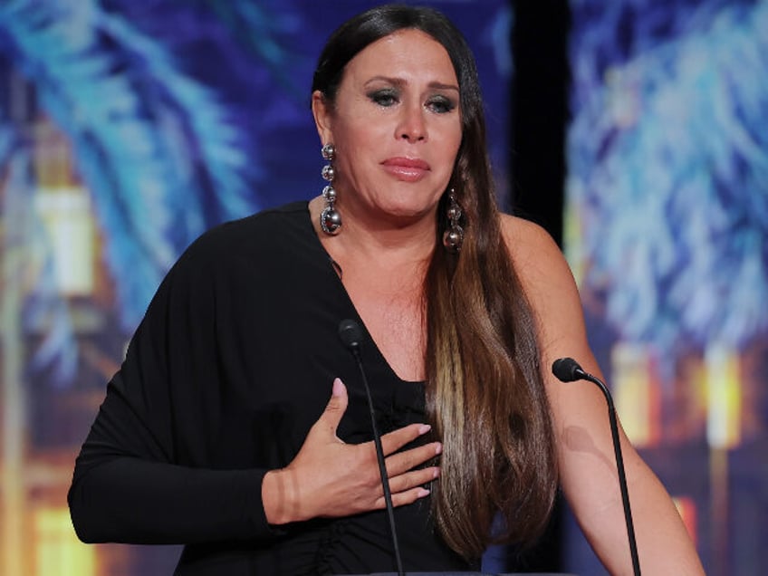 CANNES, FRANCE - MAY 25: Karla Sofía Gascón accepts the 'Best Actress' Award f