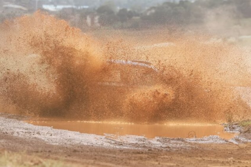 Belgian Thierry Neuville of Hyundai leads after day one of the Safari Rally Kenya which ta