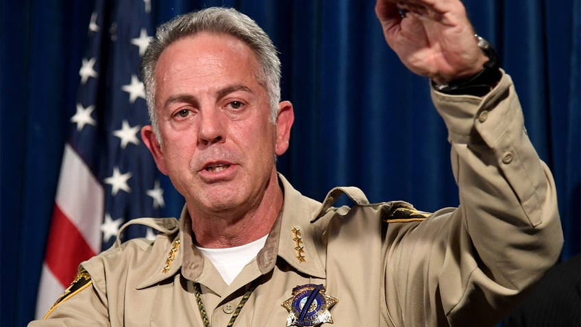 Clark County Sheriff Joe Lombardo speaks during a news conference after the country music festival mass shooting on Oct. 4, 2017, in Las Vegas.