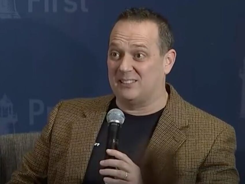 Screenshot of Jonathan V. Last speaking at "Principles First Summit: Part 2" on C-SPAN. Fe