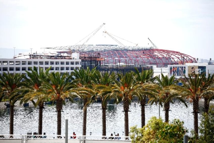 The future indoor arena for the NBA's Los Angeles Clippers The Intuit Dome under construction on September 10, 2023