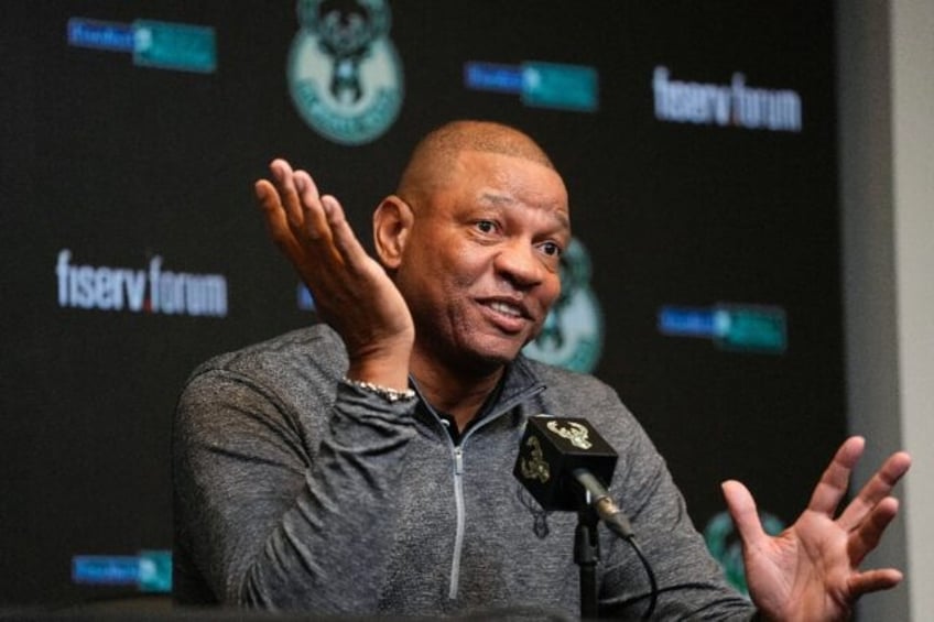 Doc Rivers is introduced as the new head coach of the NBA's Milwaukee Bucks