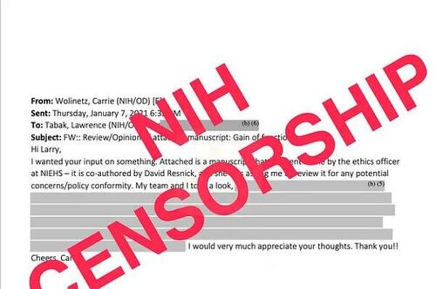 new foia emails nih silenced own expert on covid origins