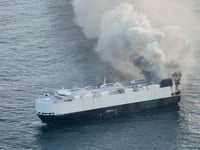 New Footage Shows Abandoned Cargo Ship Laden With Chinese Cars Burning In Pacific