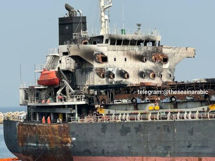 new images reveal houthi missile damage to oaktrees previously owned bulk carrier