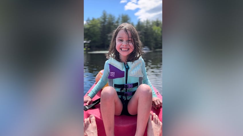 Lucy Morgan on kayak in Maine