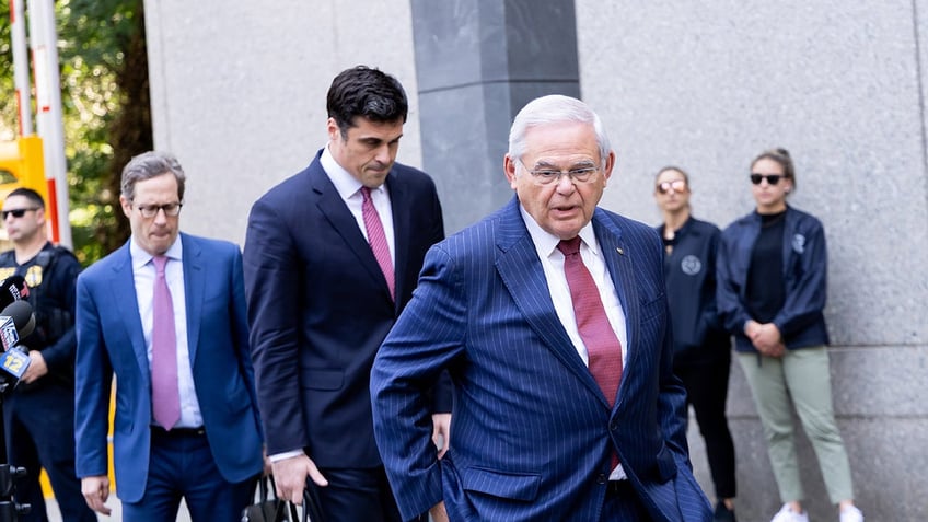 Menendez leaves federal court