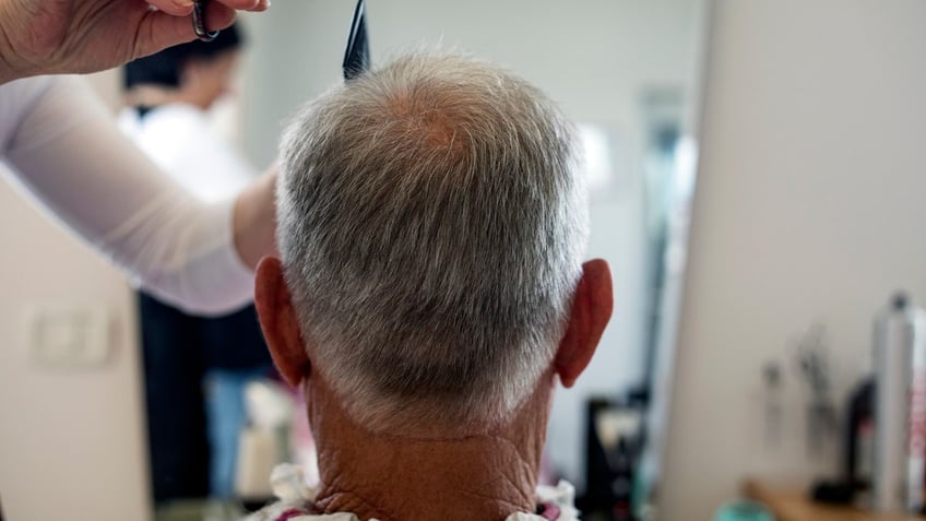 Man getting haircut