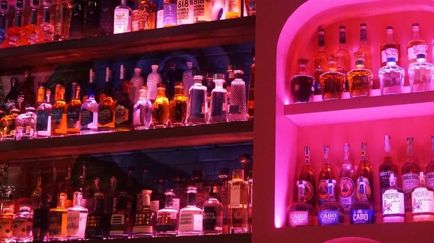 Meximodo liquor shelves