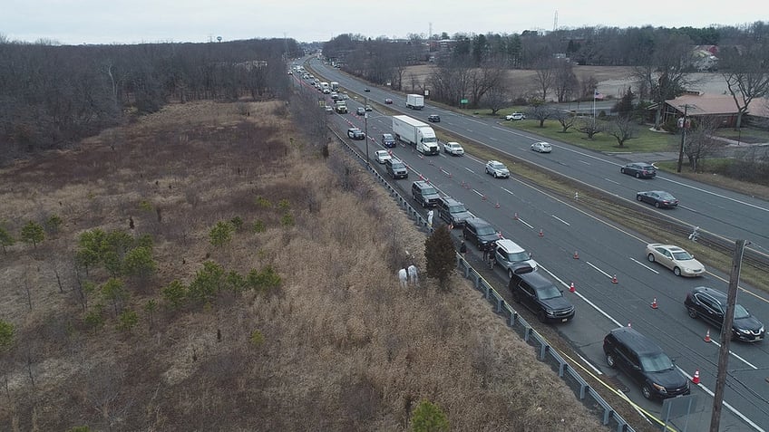 An aerial shot of Old Bridge in New Jersey