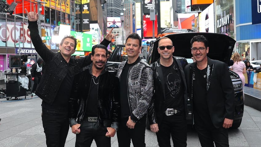 Joey McIntyre, Danny Wood, Jordan Knight, Donnie Wahlberg and Jonathan Knight