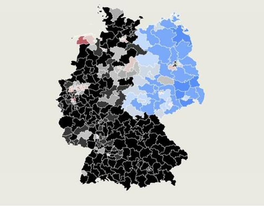 new map shows germanys political divide follows former iron curtain