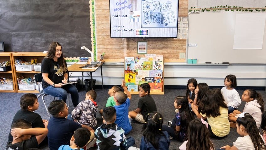 A second grade teacher gets to know her students on the first day of class