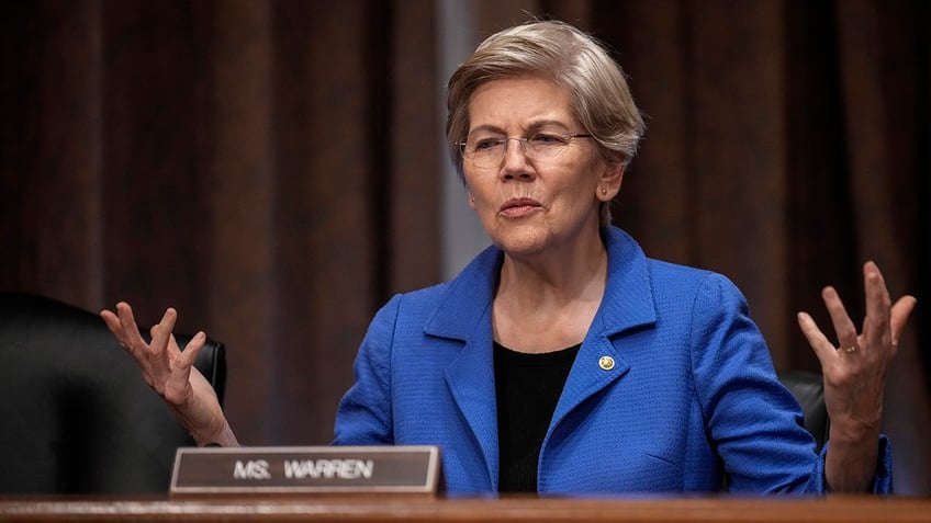 Elizabeth Warren gesturing