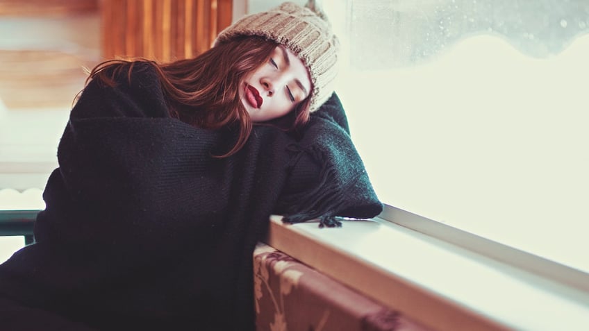 woman at window