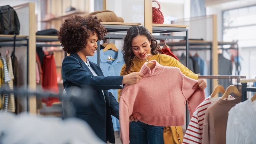 two women shopping together