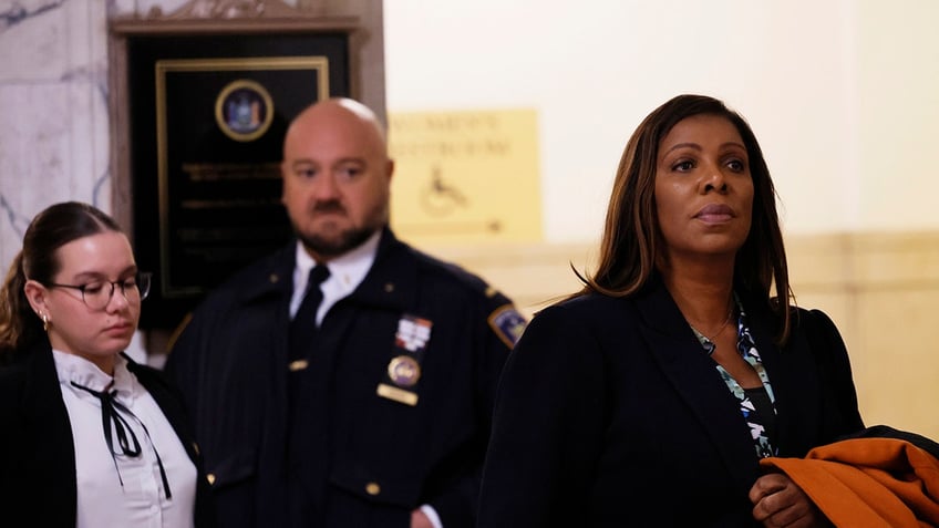 Letitia James during break in Trump civil fraud trial