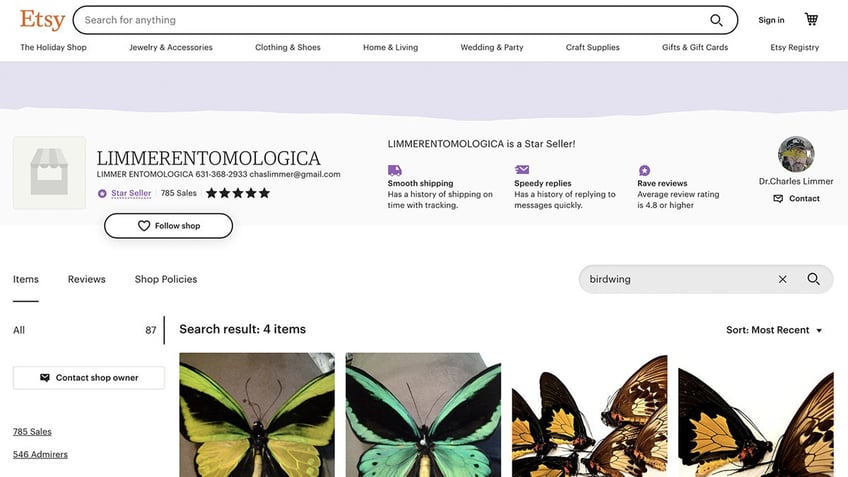 new york man charged for allegedly smuggling 200k of rare butterflies selling them on ebay etsy