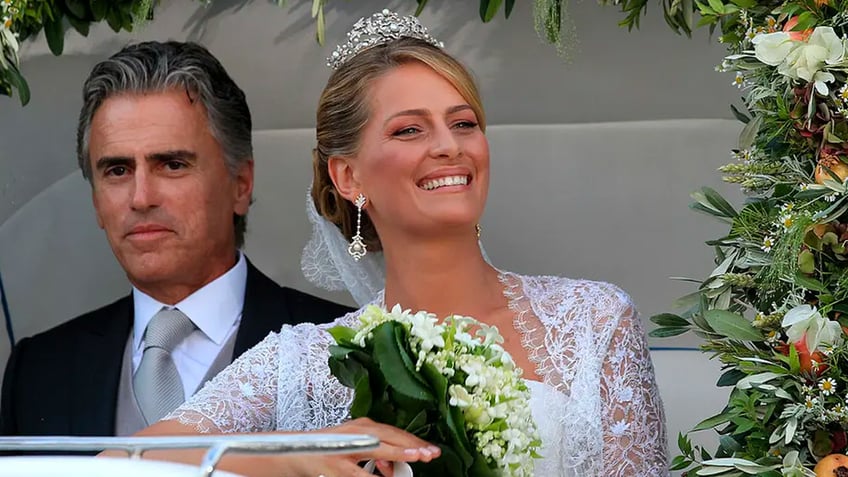 Attilio Brillembourg and Tatiana Blatnik on her wedding day